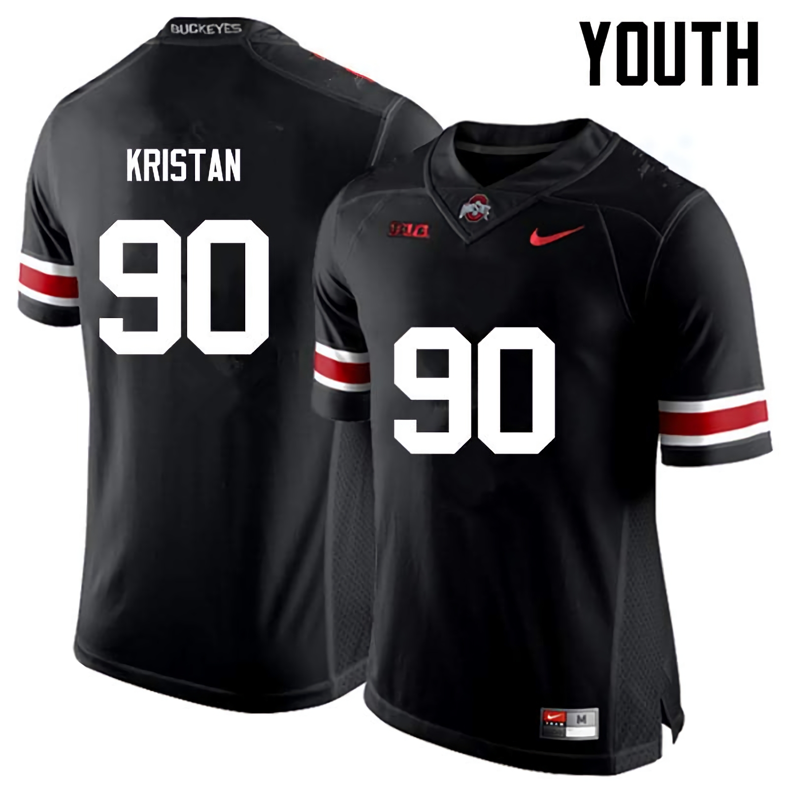 Bryan Kristan Ohio State Buckeyes Youth NCAA #90 Nike Black College Stitched Football Jersey QMY6556MM